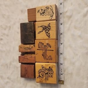 Set of 9 Vintage Circus Stamps Bundle